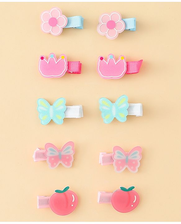 Pine Kids Hair Pins & Clips Pack of 5 Free Size - Multicolor