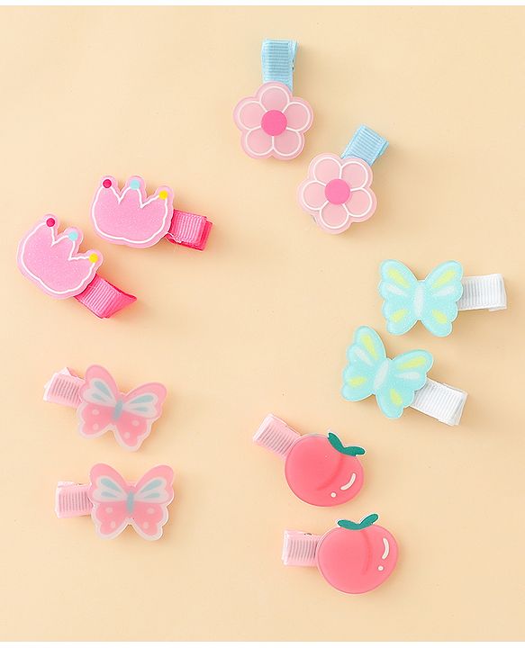 Pine Kids Hair Pins & Clips Pack of 5 Free Size - Multicolor