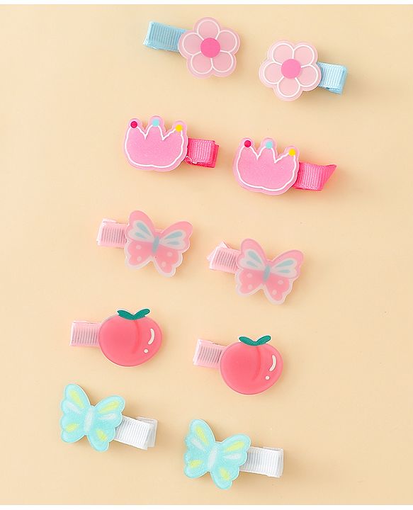 Pine Kids Hair Pins & Clips Pack of 5 Free Size - Multicolor