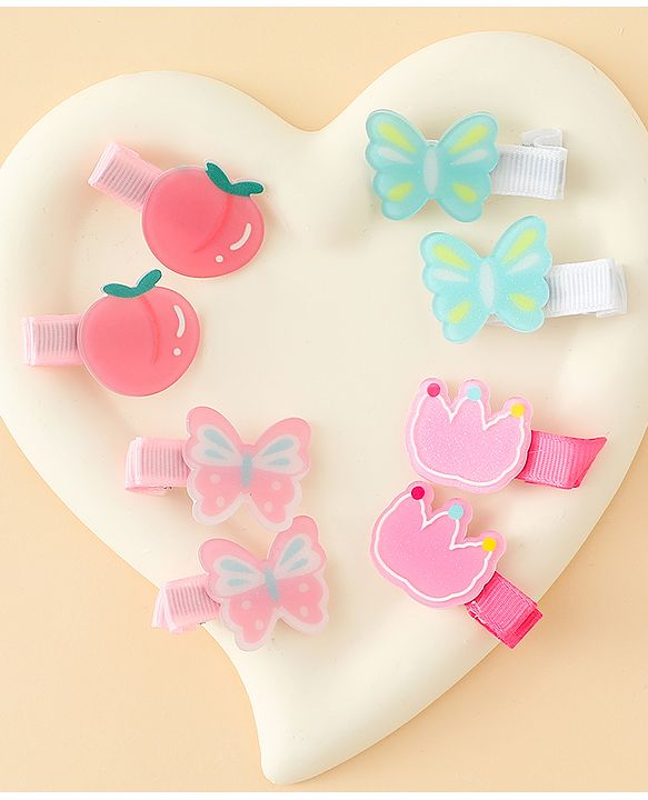 Pine Kids Hair Pins & Clips Pack of 5 Free Size - Multicolor