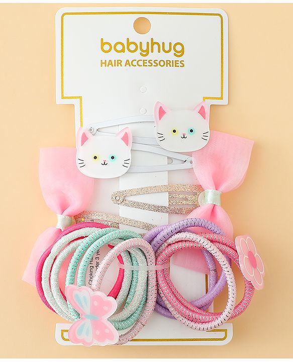 Babyhug Hair Accessories Combo Sets Pack of 14 Free Size - Multicolor