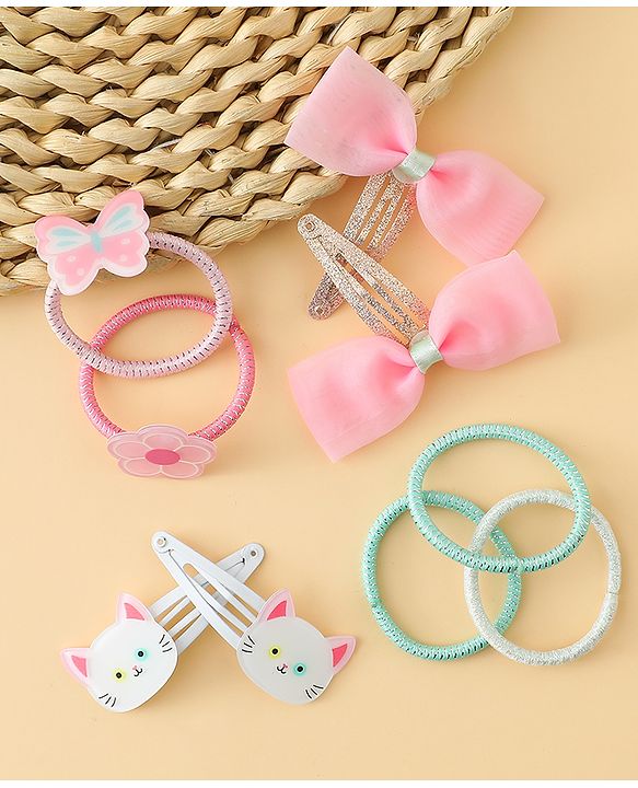 Babyhug Hair Accessories Combo Sets Pack of 14 Free Size - Multicolor