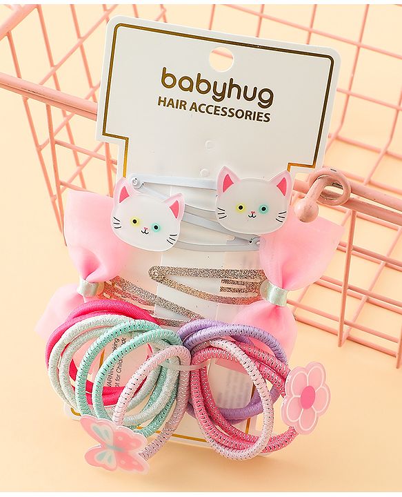 Babyhug Hair Accessories Combo Sets Pack of 14 Free Size - Multicolor