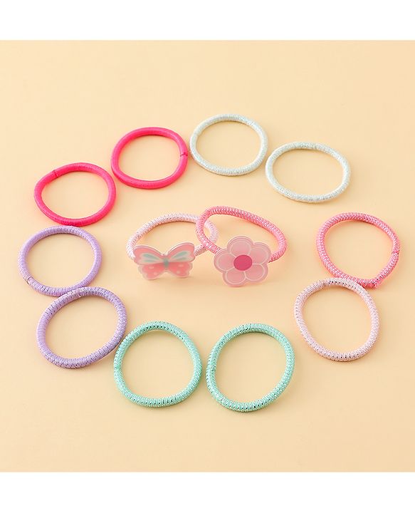 Babyhug Hair Accessories Combo Sets Pack of 14 Free Size - Multicolor