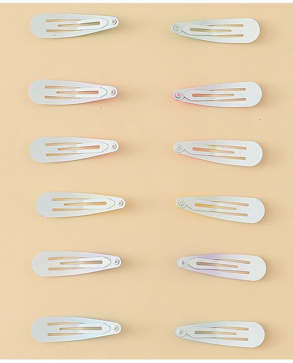 Babyhug Hair Clips with Unicorn Print Pack of  12 - Multicolor