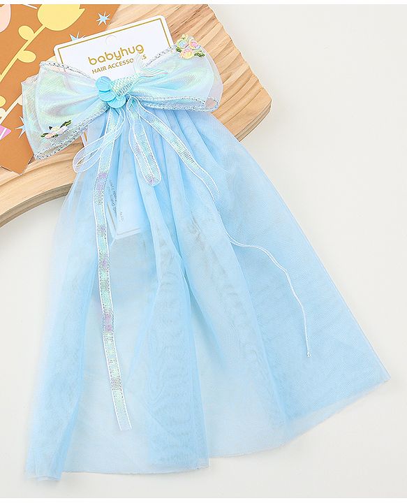 Babyhug  Hair Clip with Bow Applique- Off White