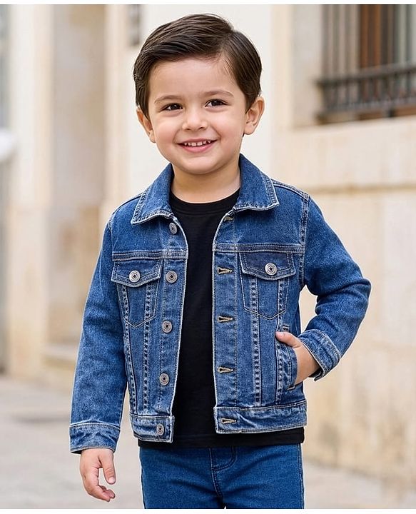 Babyhug Full Sleeves Washed Denim Jacket - Blue