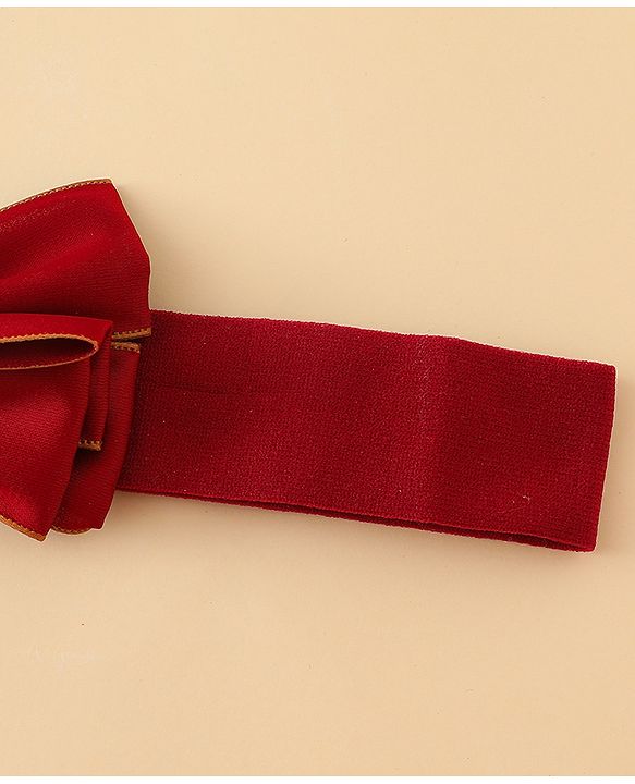 Babyhug Bow Applique Headbands Pack of 2 - Cream & Pink