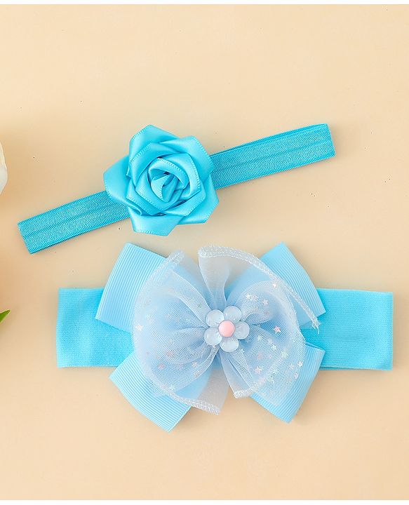 Babyhug Headbands With Floral & Bow Applique Pack of 2 - Pink