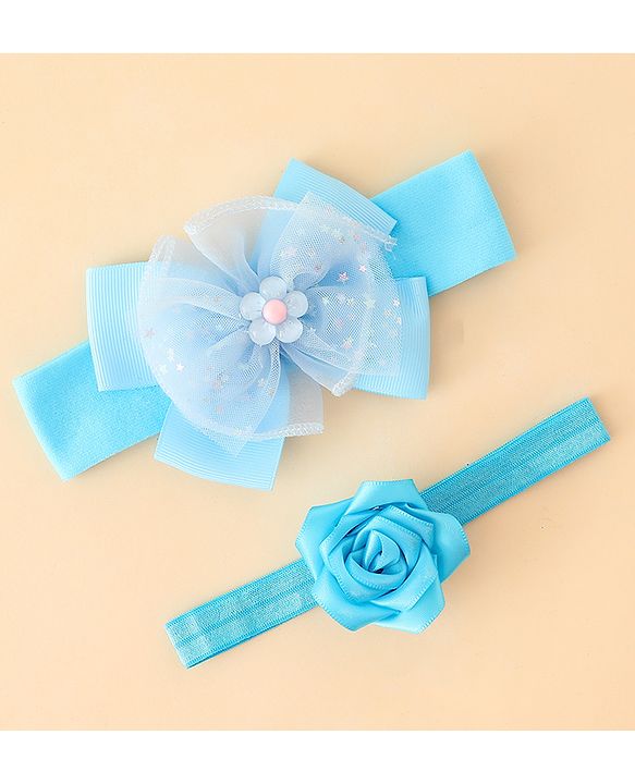 Babyhug Headbands With Floral & Bow Applique Pack of 2 - Pink