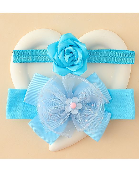 Babyhug Headbands With Floral & Bow Applique Pack of 2 - Pink
