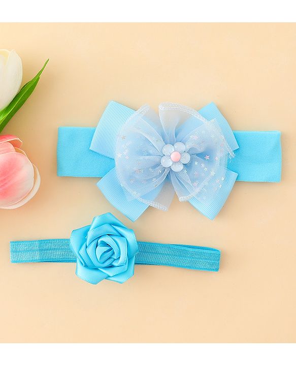 Babyhug Headbands With Floral & Bow Applique Pack of 2 - Pink