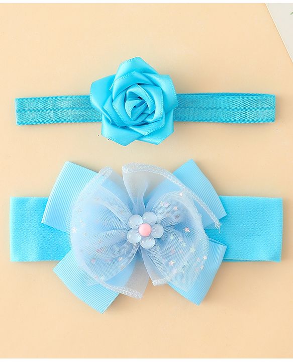 Babyhug Headbands With Floral & Bow Applique Pack of 2 - Pink