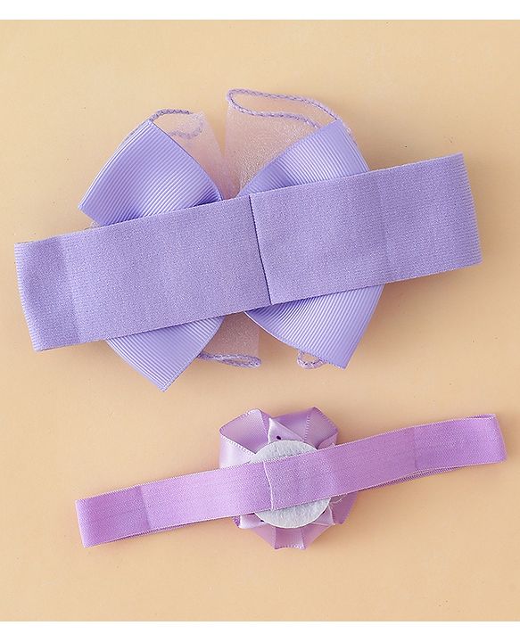 Babyhug Headbands With Floral & Bow Applique Pack of 2 - Pink
