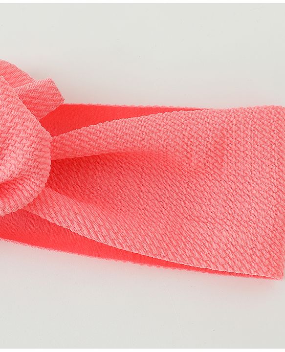 Babyhug Headbands  With Bow Applique  Pack of 3 - Pink Red & Cream