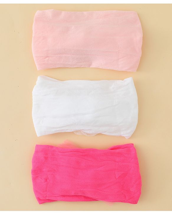 Babyhug Headbands With Bow & Floral Applique Pack of 3 - Multicolor