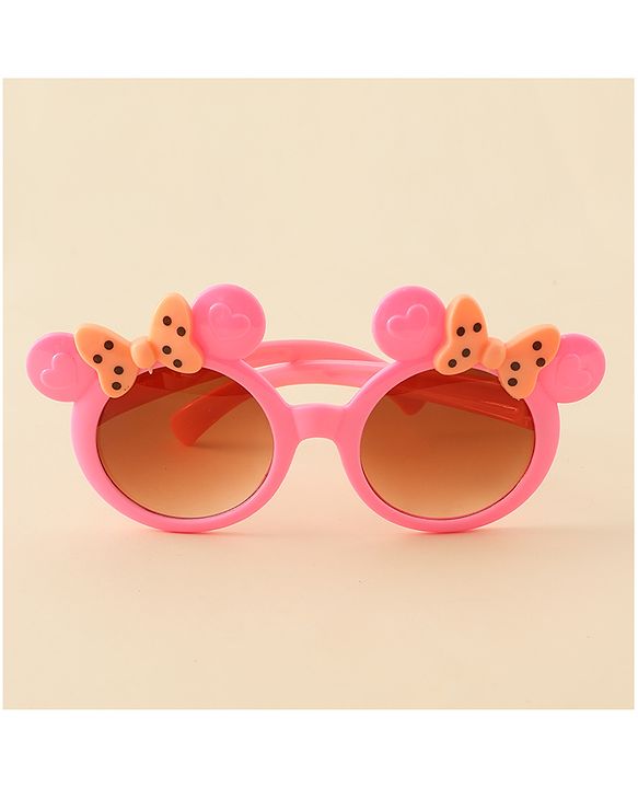 Babyhug Hair Accessories & Sunglasses Combo Set with Bow Applique - Pink