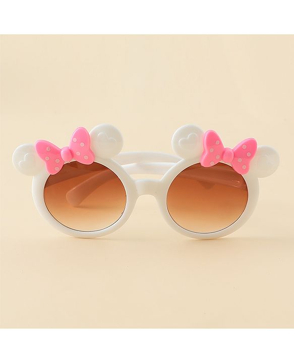Babyhug Hair Accessories & Sunglasses Combo Set with Bow Applique - Pink