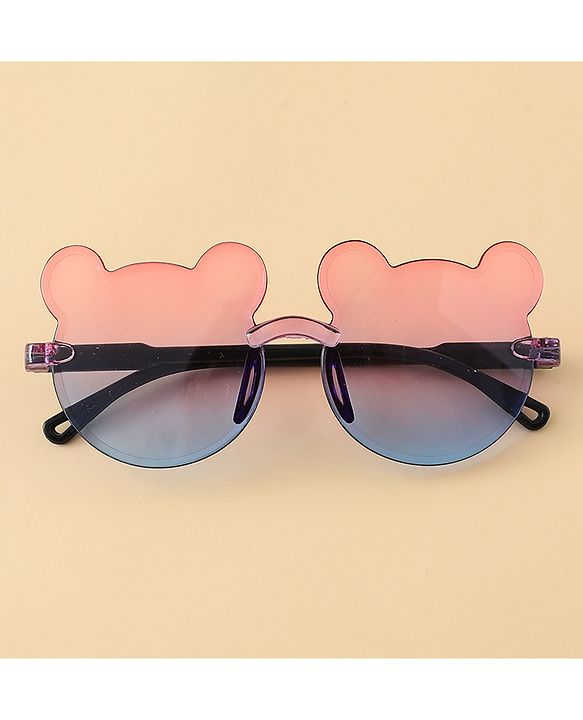 Babyhug Headband with Bow Applique  & Sunglasses Combo Set- Pink & Blue
