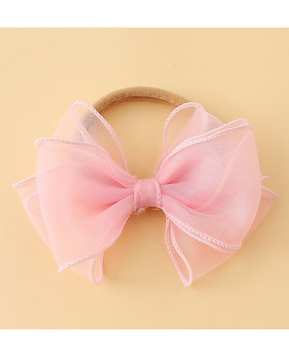 Babyhug Headband with Bow Applique  & Sunglasses Combo Set- Pink & Blue