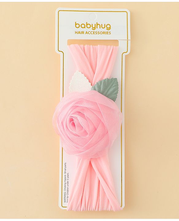 Babyhug Headbands with Floral Applique - Pink