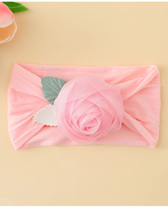 Babyhug Headbands with Floral Applique - Pink