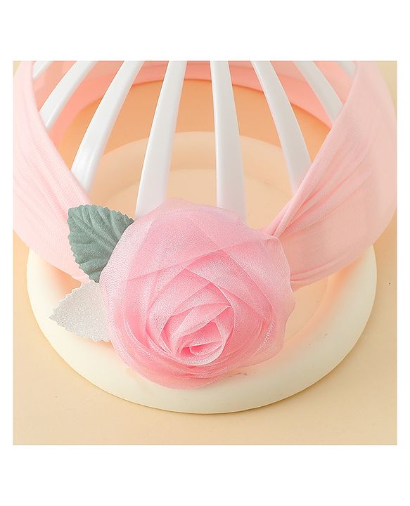 Babyhug Headbands with Floral Applique - Pink