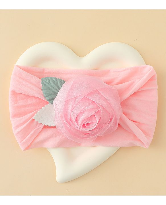 Babyhug Headbands with Floral Applique - Pink