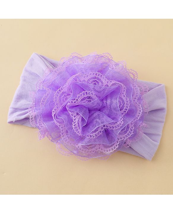 Babyhug Headband With Floral  Applique - Purple