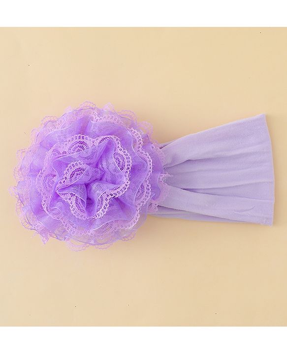 Babyhug Headband With Floral  Applique - Purple