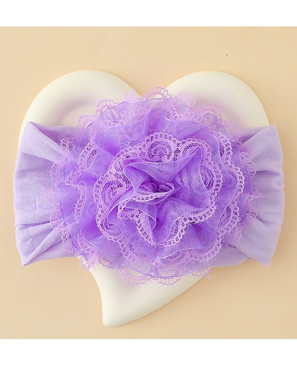 Babyhug Headband With Floral  Applique - Purple