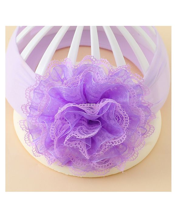 Babyhug Headband With Floral  Applique - Purple