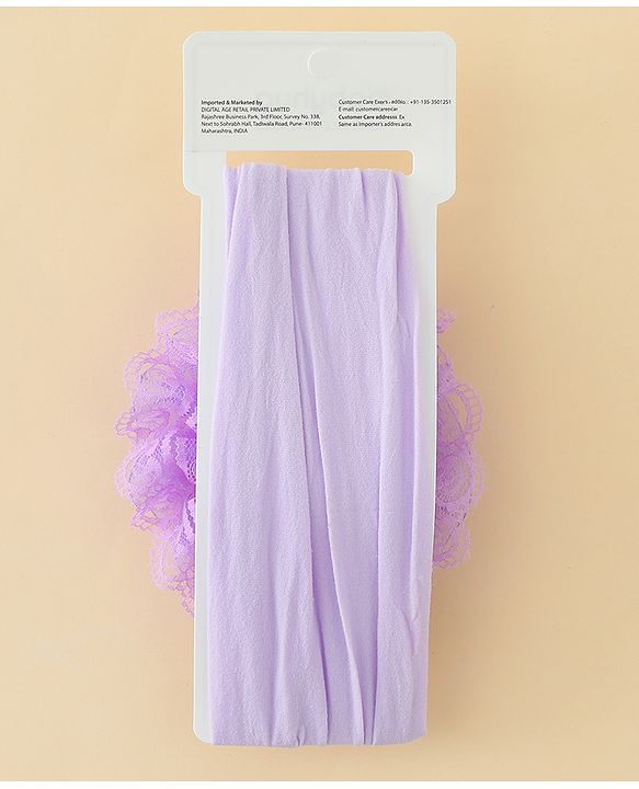 Babyhug Headband With Floral  Applique - Purple