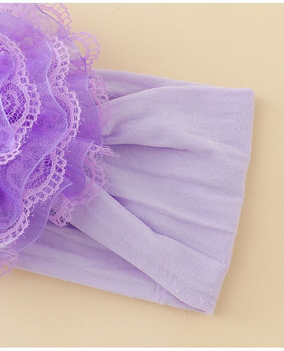 Babyhug Headband With Floral  Applique - Purple