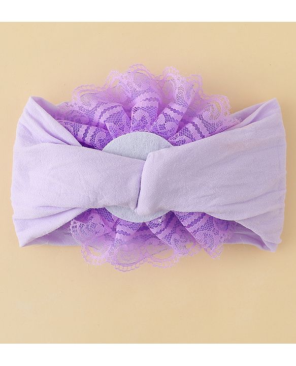 Babyhug Headband With Floral  Applique - Purple