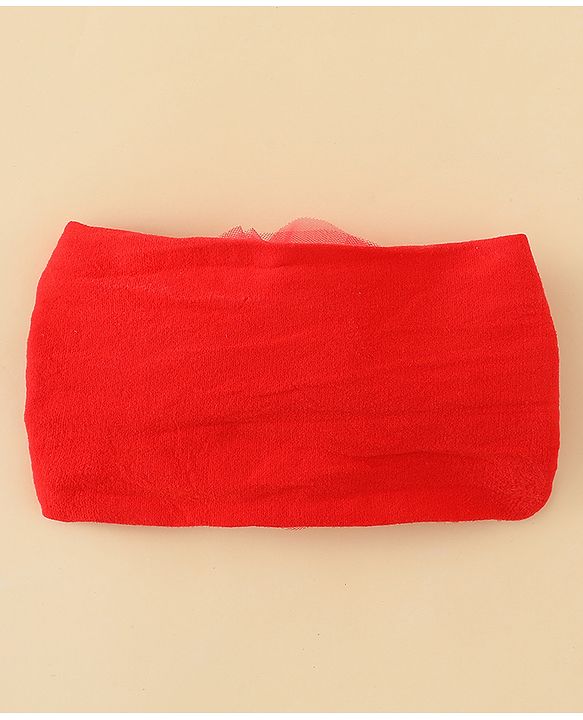 Babyhug Headband With Floral Applique - Red