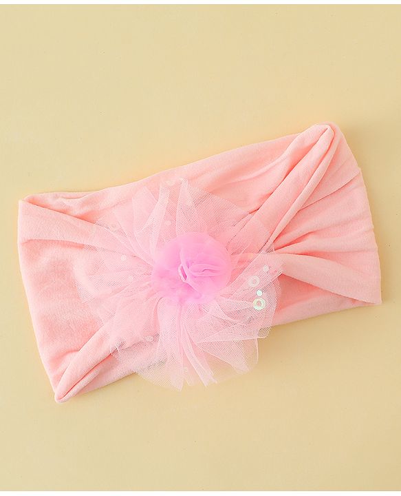 Babyhug Headband With Floral Applique - Red