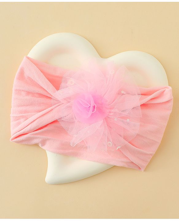 Babyhug Headband With Floral Applique - Red