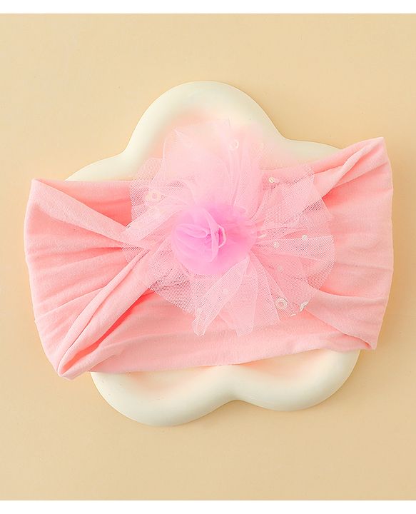 Babyhug Headband With Floral Applique - Red