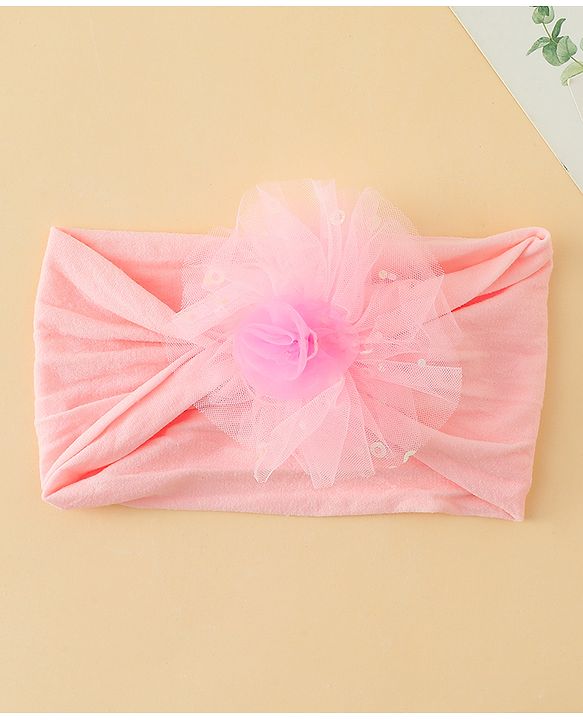 Babyhug Headband With Floral Applique - Red