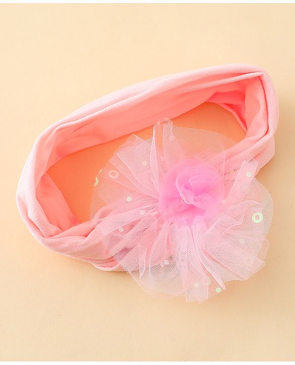 Babyhug Headband With Floral Applique - Red