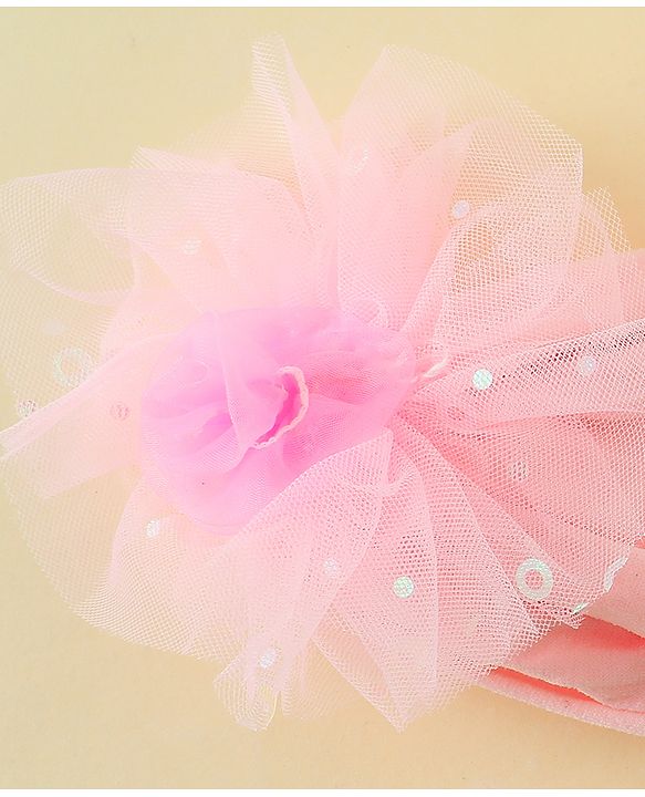 Babyhug Headband With Floral Applique - Red