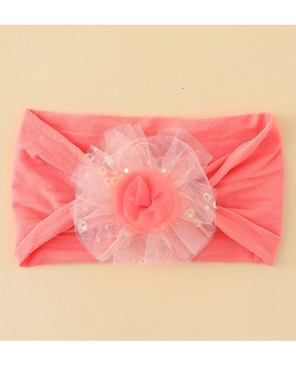 Babyhug Headband With Floral Applique - Red