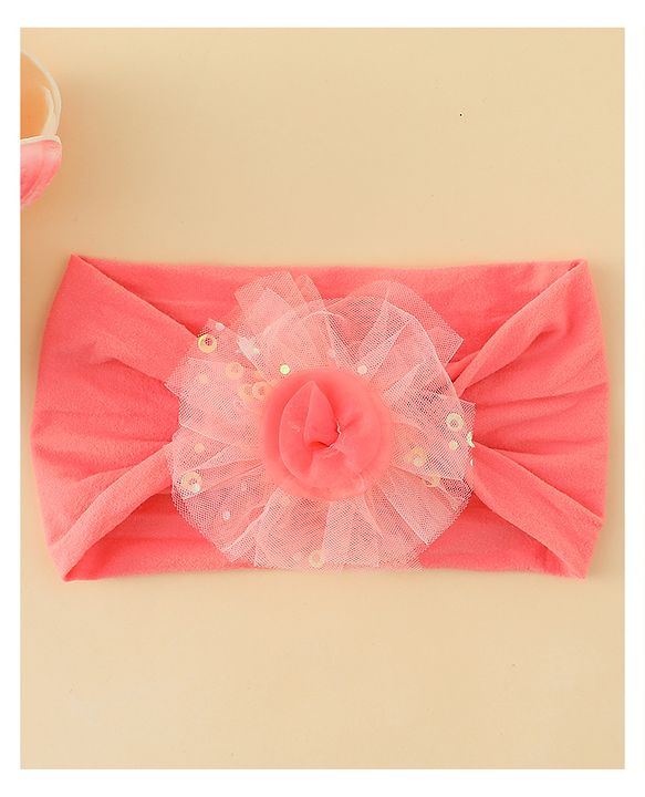 Babyhug Headband With Floral Applique - Red