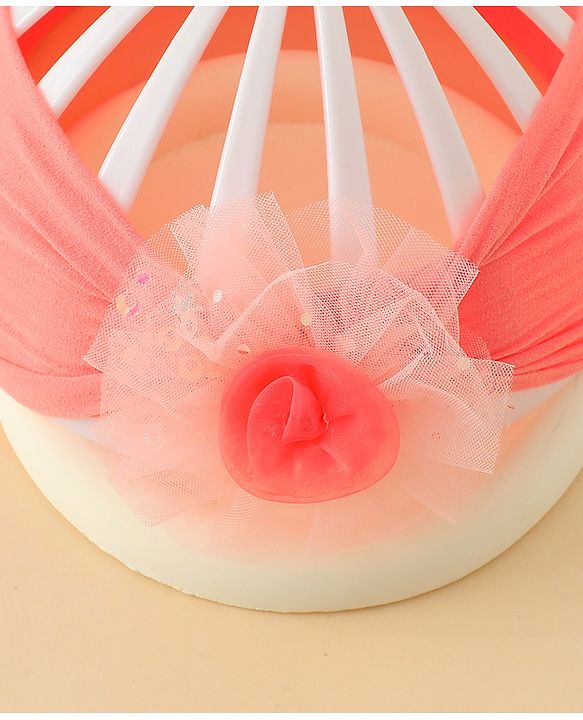 Babyhug Headband With Floral Applique - Red