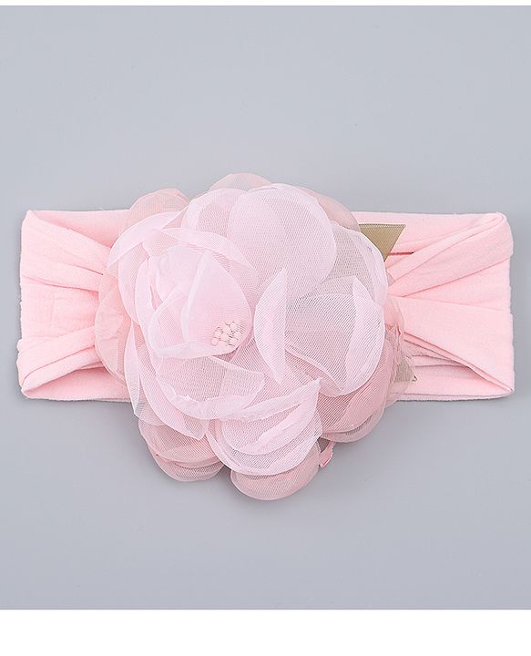 Babyhug Free Size Headband with Floral Applique - Pink