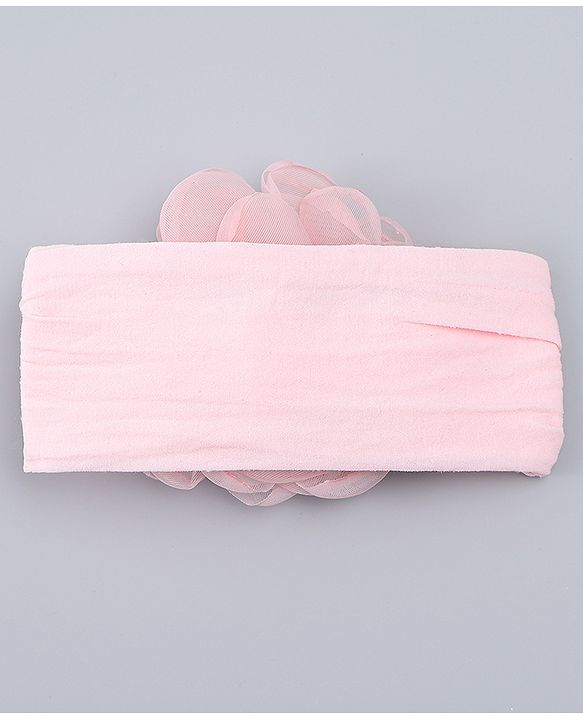 Babyhug Free Size Headband with Floral Applique - Pink