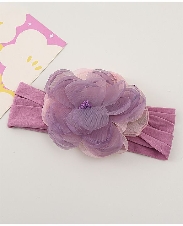 Babyhug Free Size Headband with Floral Applique - Pink