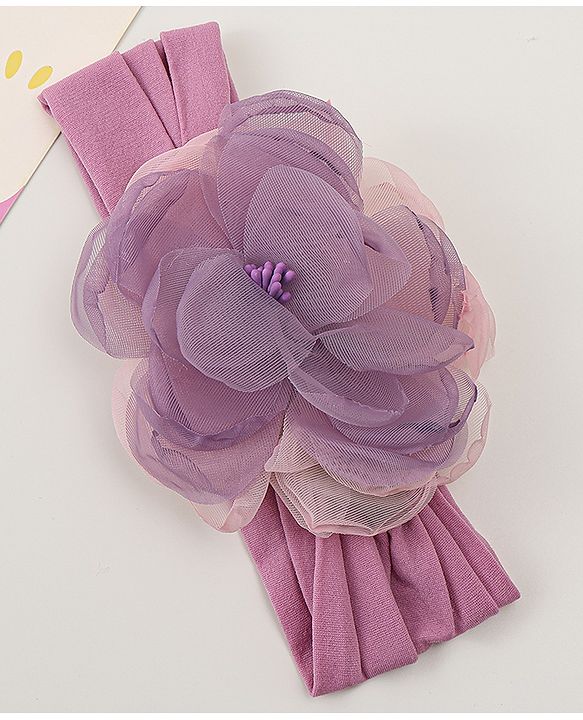 Babyhug Free Size Headband with Floral Applique - Pink