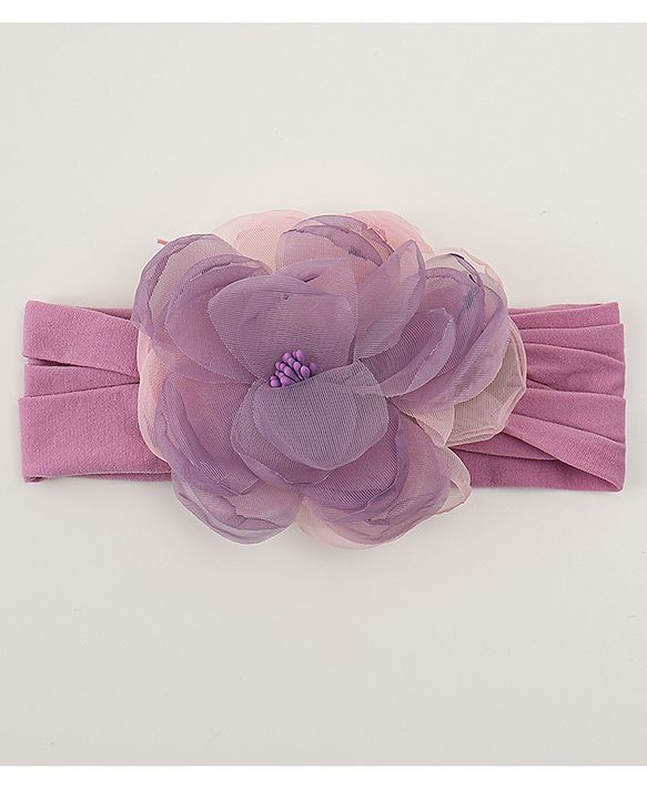 Babyhug Free Size Headband with Floral Applique - Pink